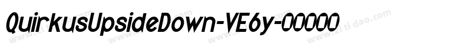 QuirkusUpsideDown-VE6y字体转换