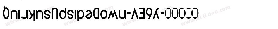 QuirkusUpsideDown-VE6y字体转换