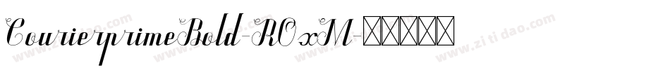 CourierprimeBold-ROxM字体转换