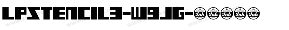 Lpstencil3-W9JG字体转换