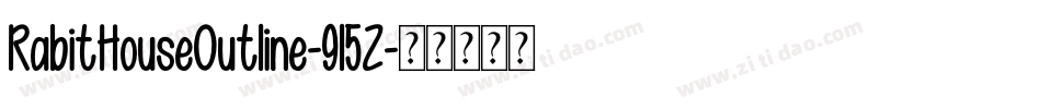RabitHouseOutline-9l5Z字体转换