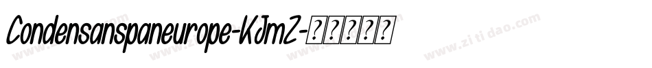 Condensanspaneurope-KJmZ字体转换