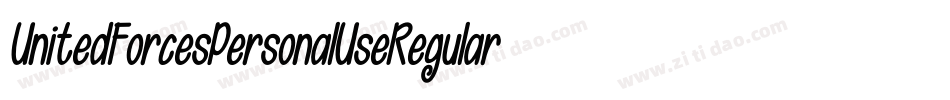 UnitedForcesPersonalUseRegular-EaJmz字体转换