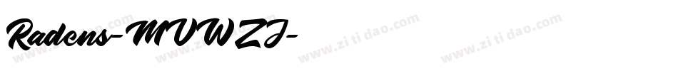 Radens-MVWZJ字体转换