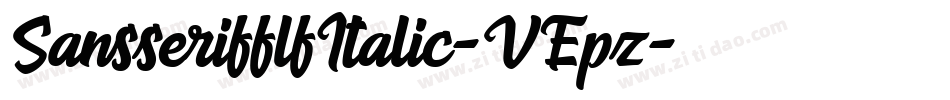 SansserifflfItalic-VEpz字体转换