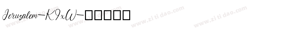 Jerusalem-K9xW字体转换