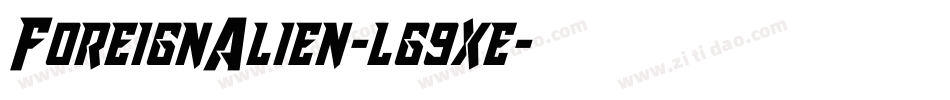 ForeignAlien-lg9xe字体转换 ForeignAlien-lg9xe字体转换