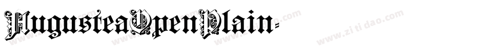 AugusteaOpenPlain字体转换