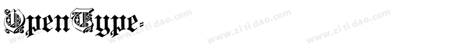 OpenType字体转换