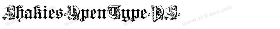 Shakies-OpenType-PS字体转换