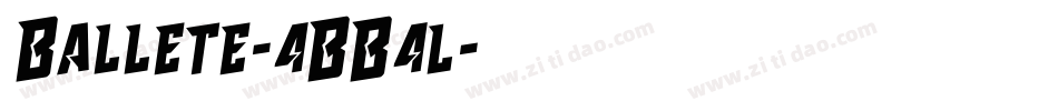 Ballete-4BB4l字体转换