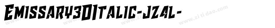 Emissary3DItalic-jz4l字体转换