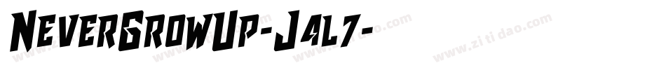 NeverGrowUp-J4l7字体转换