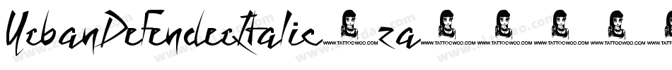 UrbanDefenderItalic-za74字体转换