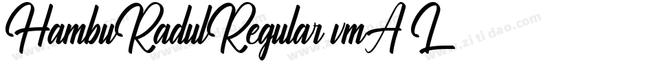 HambuRadulRegular-vmA4L字体转换 HambuRadulRegular-vmA4L字体转换