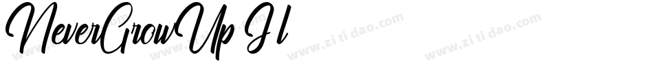NeverGrowUp-J4l7字体转换