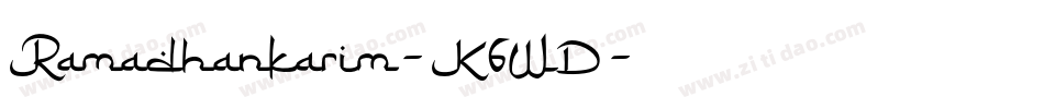 Ramadhankarim-K6WD字体转换