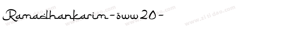 Ramadhankarim-oww20字体转换