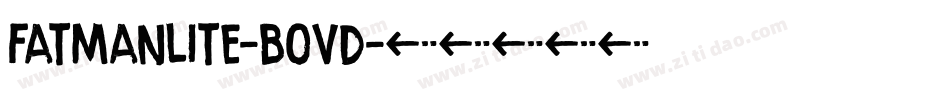 Fatmanlite-B0Vd字体转换