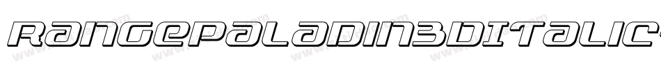 RangePaladin3DItalic-o8jz字体转换