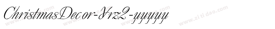ChristmasDecor-Yrz2字体转换