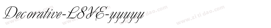 Decorative-L8YE字体转换