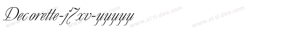 Decorette-j7xv字体转换