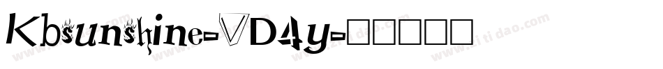 Kbsunshine-VD4y字体转换 Kbsunshine-VD4y字体转换