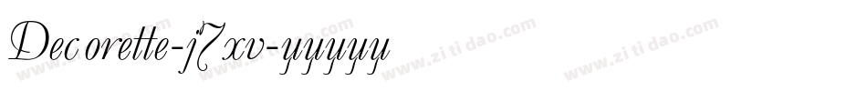 Decorette-j7xv字体转换