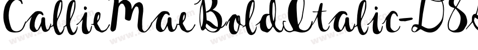 CallieMaeBoldItalic-D8GD字体转换