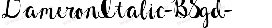 DameronItalic-B8gd字体转换