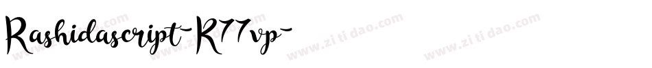 Rashidascript-K77vp字体转换