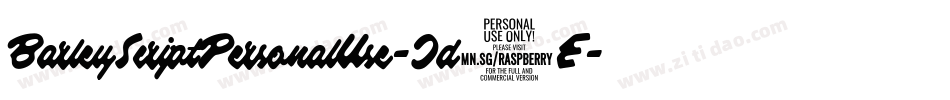 BarleyScriptPersonalUse-Jd3E字体转换