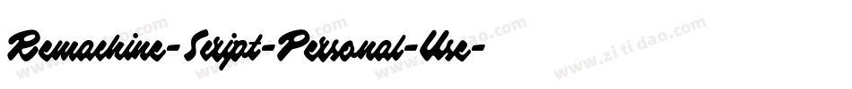Remachine-Script-Personal-Use字体转换