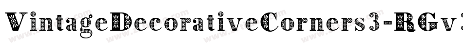 VintageDecorativeCorners3-RGv3字体转换 VintageDecorativeCorners3-RGv3字体转换