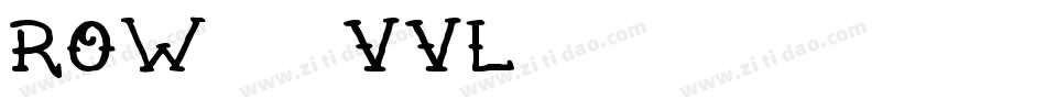 Row-4vvl字体转换