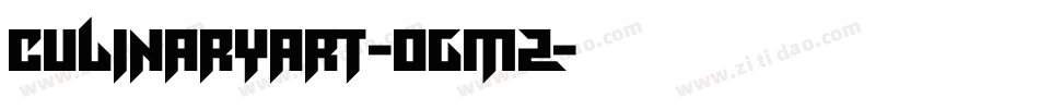 CulinaryArt-ogMz字体转换 CulinaryArt-ogMz字体转换