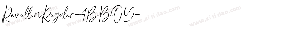RavellinRegular-4BBOY字体转换