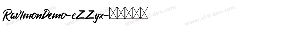 RavimonDemo-eZZyx字体转换