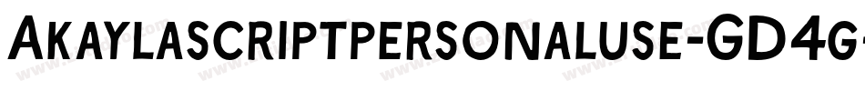 Akaylascriptpersonaluse-GD4g字体转换