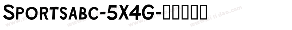 Sportsabc-5X4G字体转换