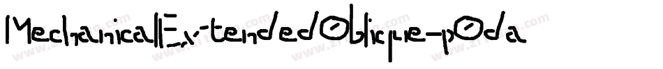 MechanicalExtendedOblique-pOda字体转换