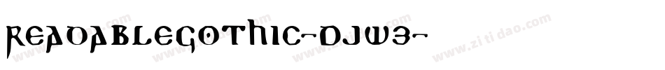 Readablegothic-DJW3字体转换