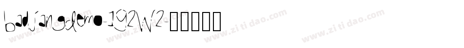 BadjangDemo-1G2W2字体转换