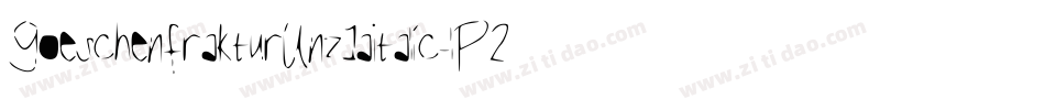 GoeschenFrakturUnz1aItalic-lP2w字体转换