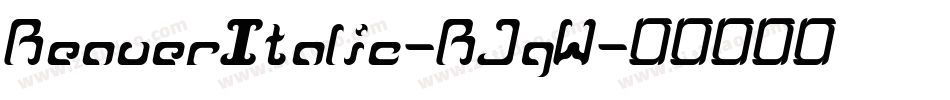 ReaverItalic-RJgW字体转换
