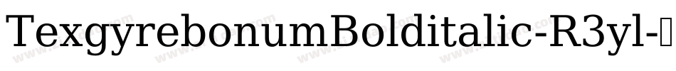 TexgyrebonumBolditalic-R3yl字体转换
