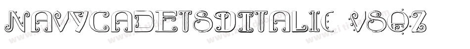 NavyCadet3DItalic-V3Oz字体转换