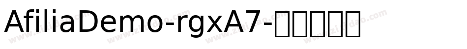 AfiliaDemo-rgxA7字体转换