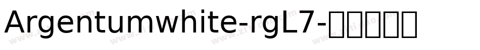 Argentumwhite-rgL7字体转换